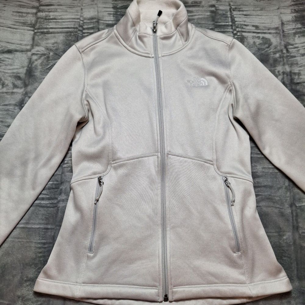 THE NORTH FACE Agave Jacket Sz S Silver Gray Full Zip Outdoor Hiking Gorpcore